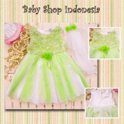 PD323 Dress Pesta Folded Rose hijau 155  large